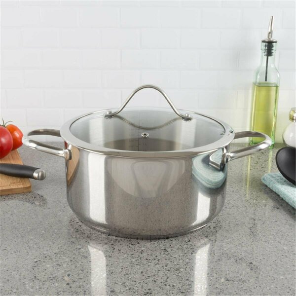 Carne 6 qt Stainless Steel Stock Pot with Lid CA3242165